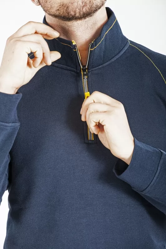 Felpa a collo alto con zip HALFZIP