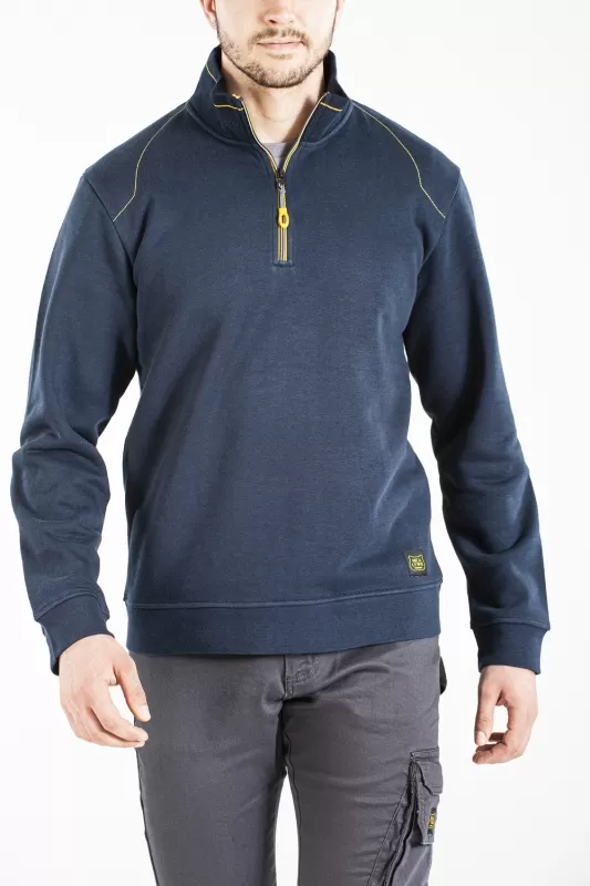 Felpa a collo alto con zip HALFZIP