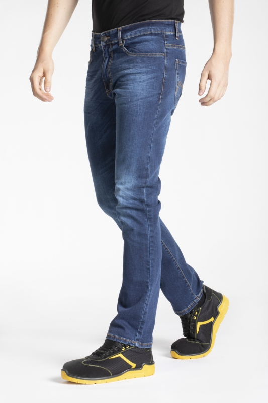 Jeans de travail coupe droite confort denim brossé stretch WORK8