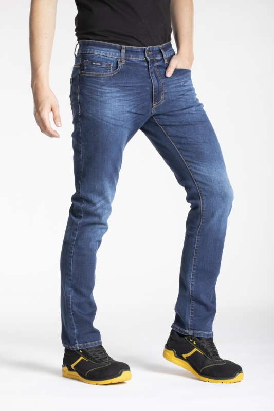 Jeans de travail coupe droite confort denim brossé stretch WORK8