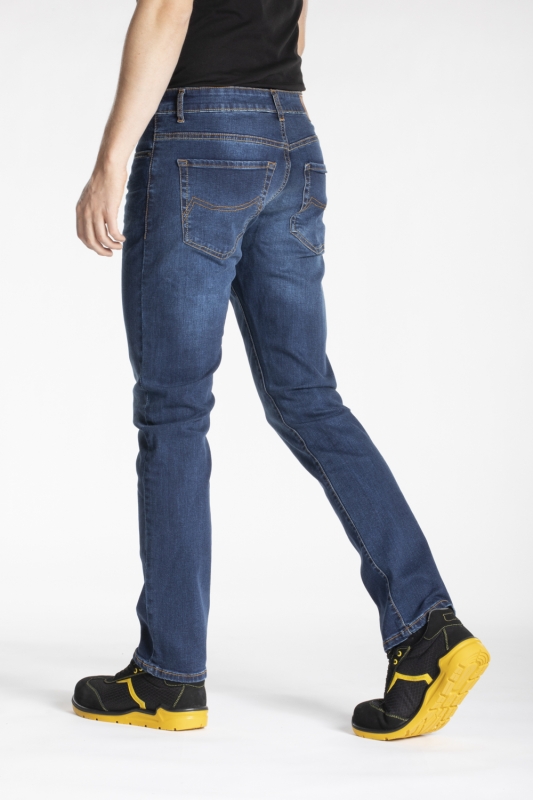 Jeans de travail coupe droite confort denim brossé stretch WORK8