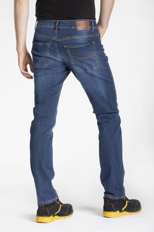 Jeans de travail coupe droite confort denim brossé stretch WORK8