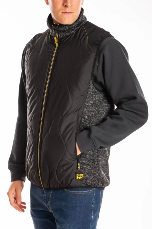 Gilet trapuntato smanicato ARCHIE GRIGIO