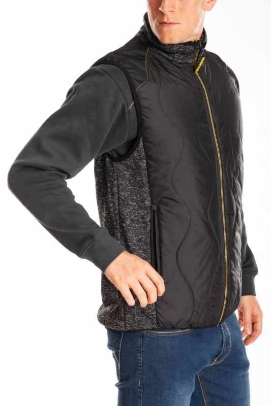 Gilet trapuntato smanicato ARCHIE GRIGIO