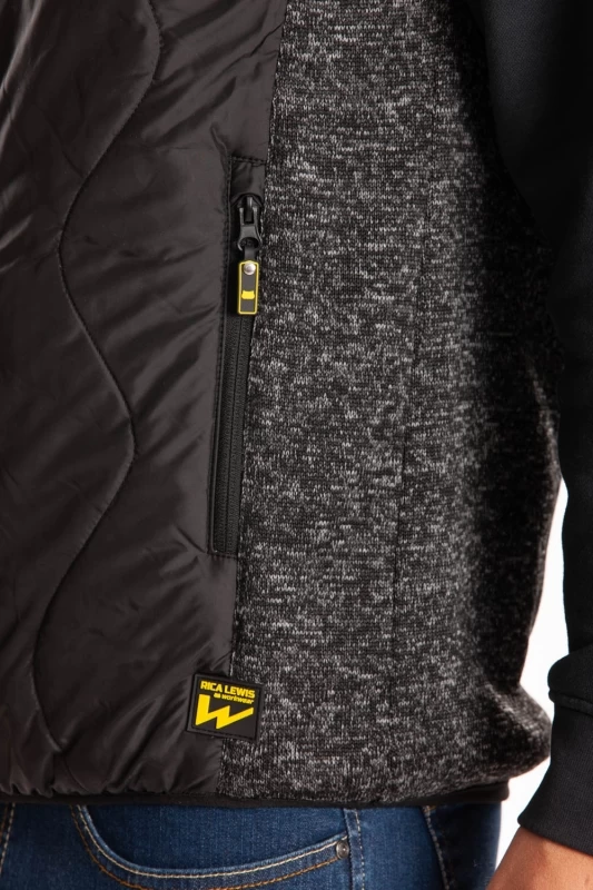 Gilet trapuntato smanicato ARCHIE GRIGIO