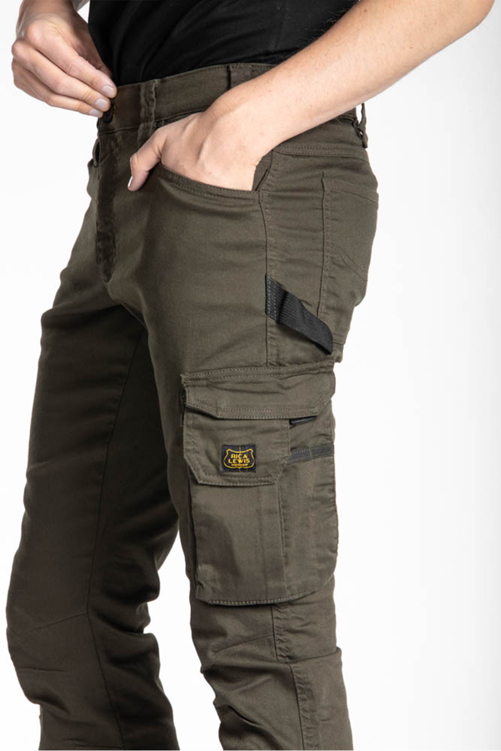 Pantalon De Travail élastique Homme - Rica Lewis JOBC 28 - Coupe Confort Regular - Couleur Ardoise