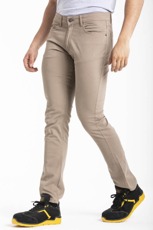 Jeans Fibreflex® vestibilità straight beige