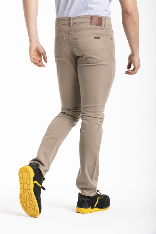 Jeans de travail coupe droite ajustée gabardine stretch
