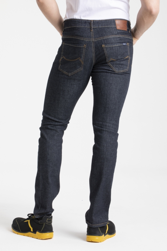 Jeans de travail coupe droite ajustée brut stretch