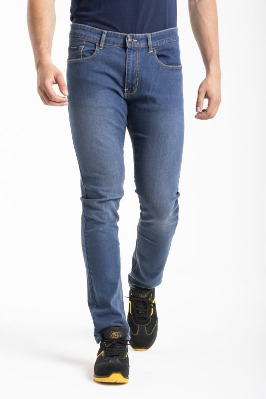 Jeans Fibreflex®vestibilità straight denim spazzolato