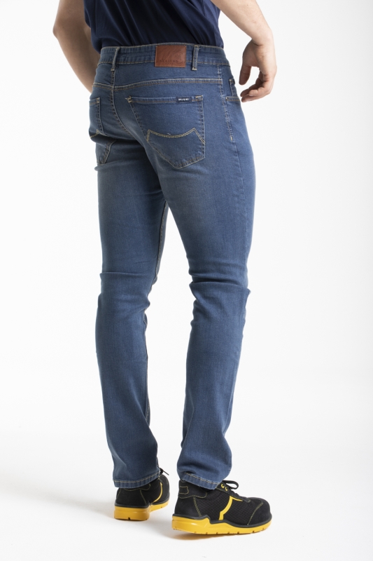 Jeans Fibreflex®vestibilità straight denim spazzolato