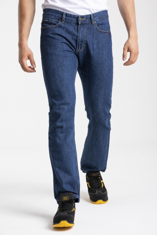 Jeans da lavoro in cotone comfort fit Stone washed