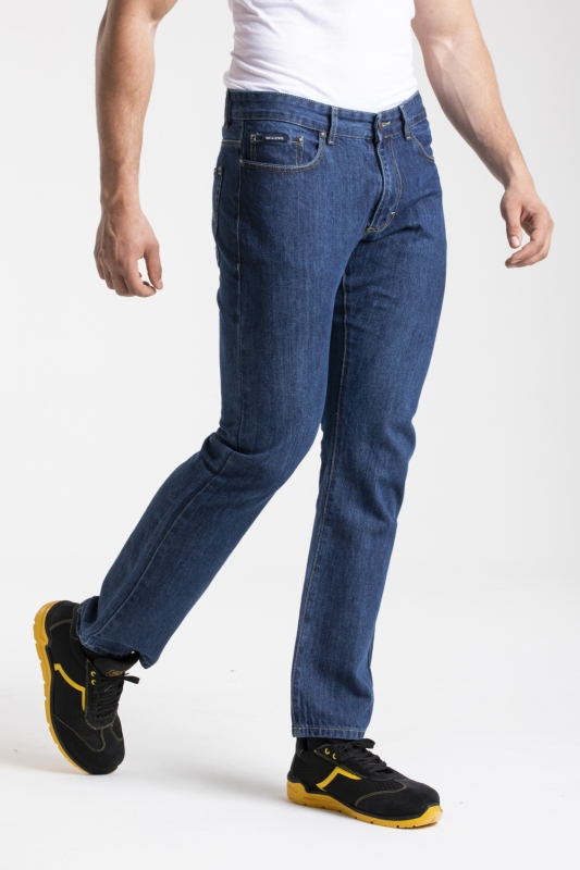 Jeans da lavoro in cotone comfort fit Stone washed