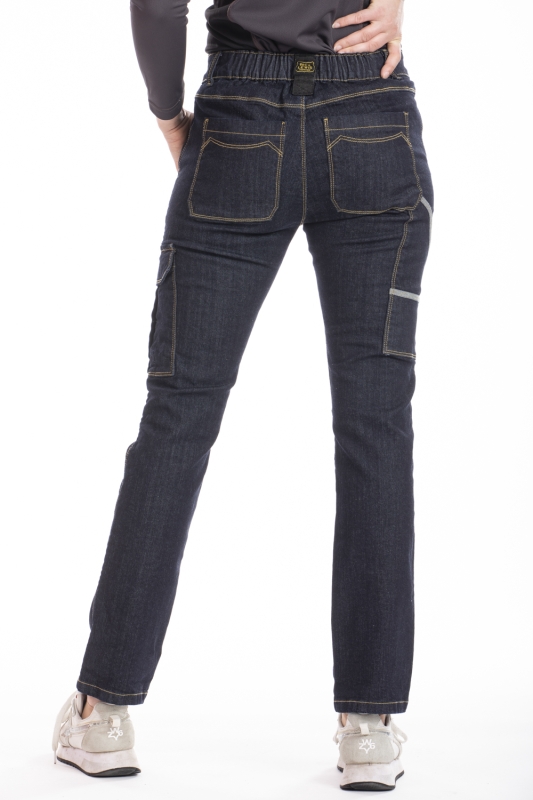 Jeans de travail multi poches stretch brut BETTYA