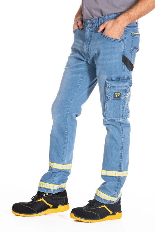 Jeans da lavoro con bande riflettenti CLARO