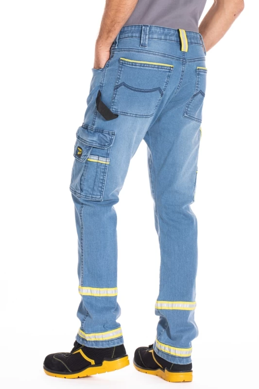 Jeans da lavoro con bande riflettenti CLARO