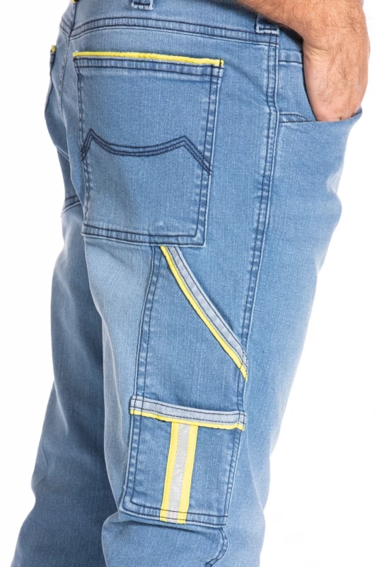 Jeans da lavoro con bande riflettenti CLARO