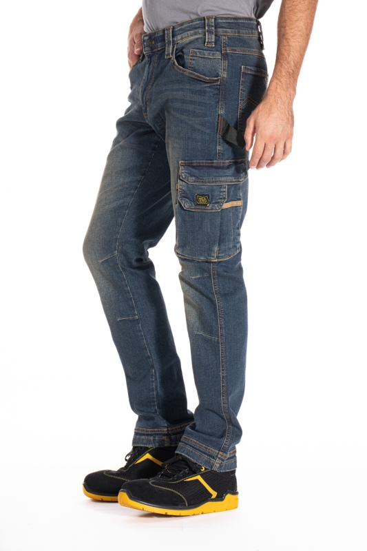 Jeans da lavoro multitasche elasticizzati dirty JOBDY