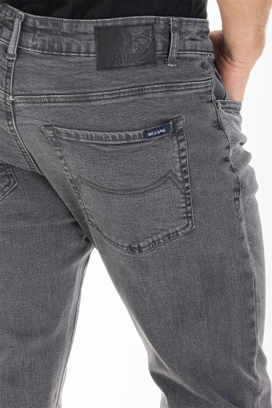 Jeans de travail coupe droite confort denim stretch gris WORK11