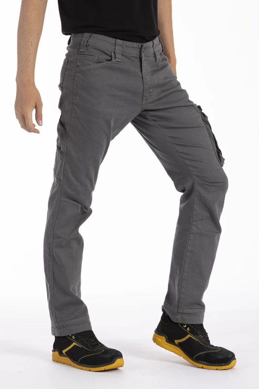 Pantaloni da lavoro multitasche stretch Fibreflex® JOBC GRIGIO