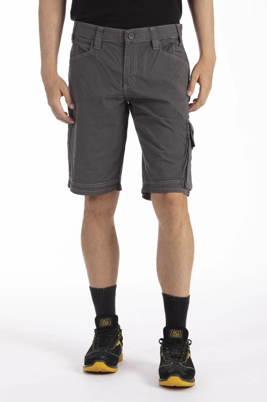 Fibreflex® multi-pocket work Bermuda shorts SUNJOB GREY