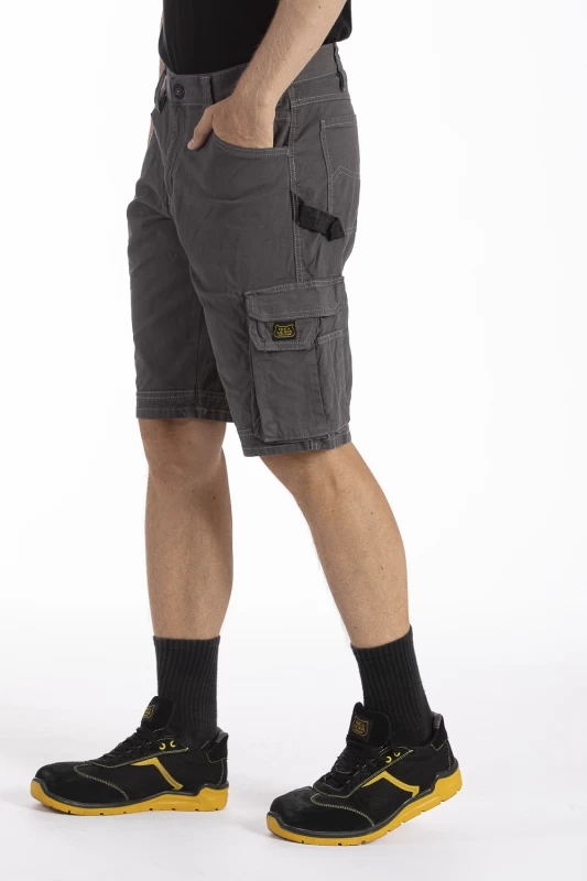 Fibreflex® multi-pocket work Bermuda shorts SUNJOB GREY