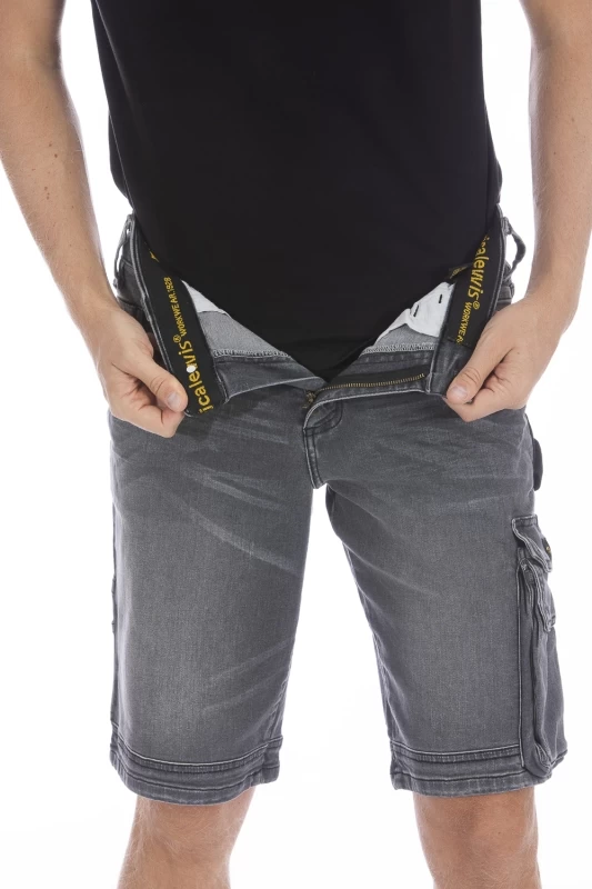 Bermuda da lavoro in denim elasticizzato SUNJOBG