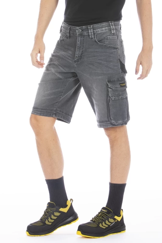 Bermuda da lavoro in denim elasticizzato SUNJOBG
