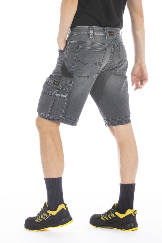 Bermuda da lavoro in denim elasticizzato SUNJOBG