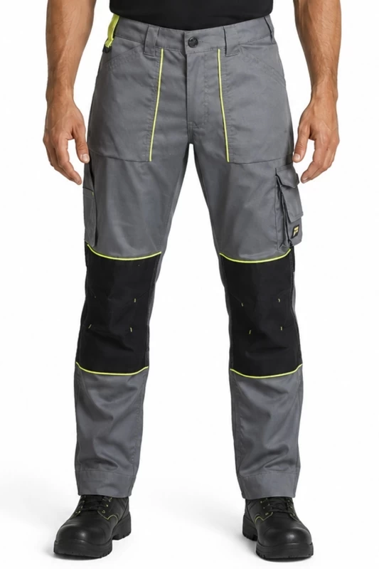 Pantalon multi-poches avec inserts fluo MOBIFLU